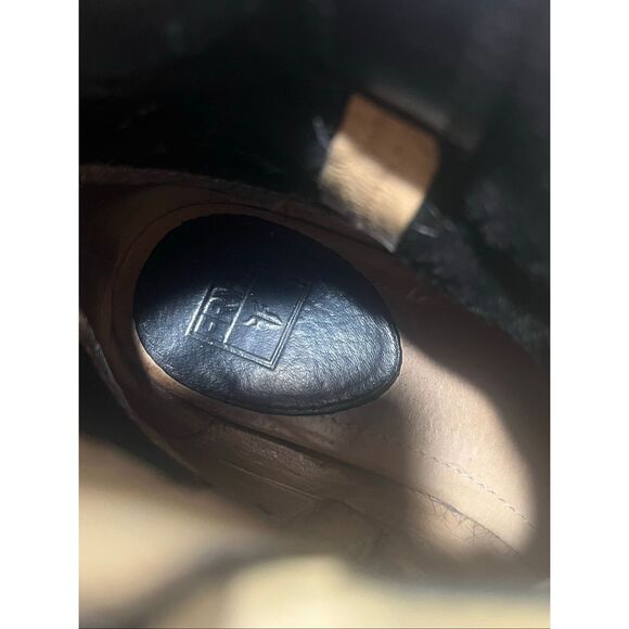 Frye Jillian Short Zip Leather Boots Black Sz 7 - Picture 9 of 12